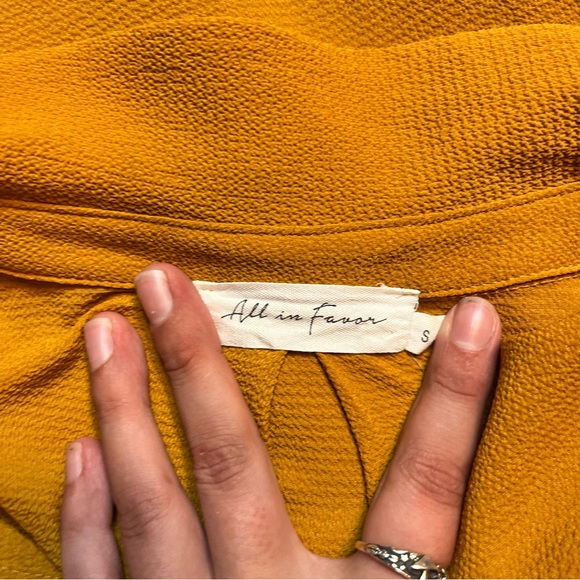 All In Favor Mustard Yellow Women's Top - Picture 7 of 8